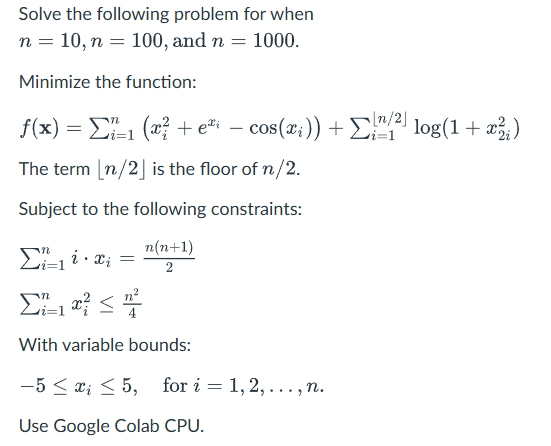 Answer the question attached in the image. Solve the following problem for