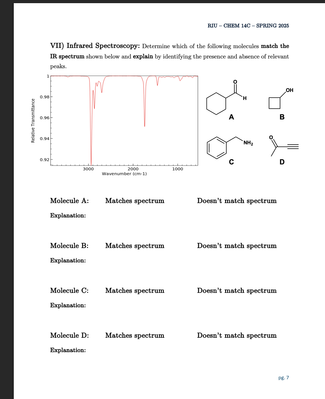 RIU - CHEM 14C - SPRING 2025 C) What term best