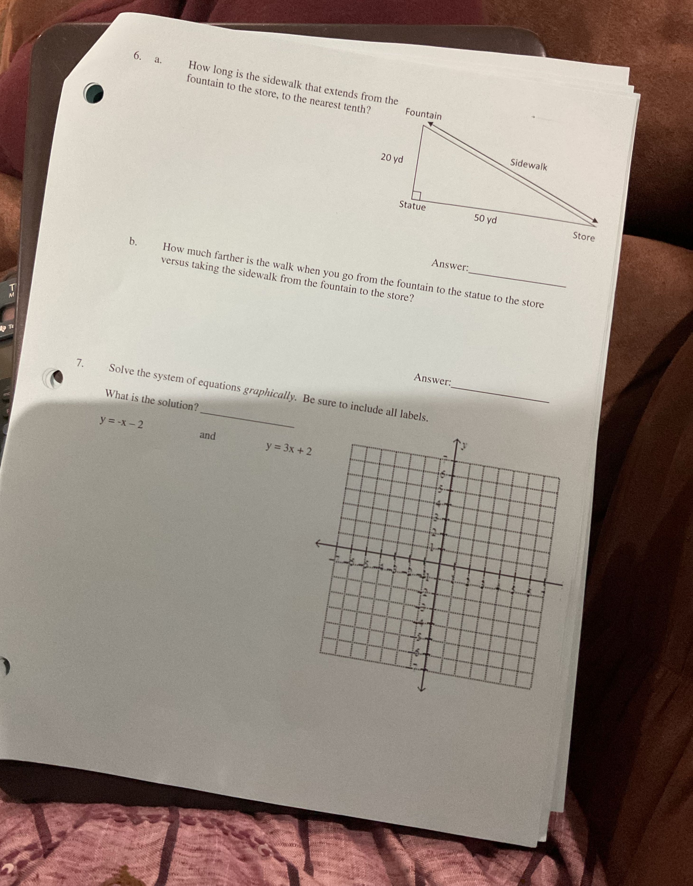 6. a. How long is the sidewalk that extends from