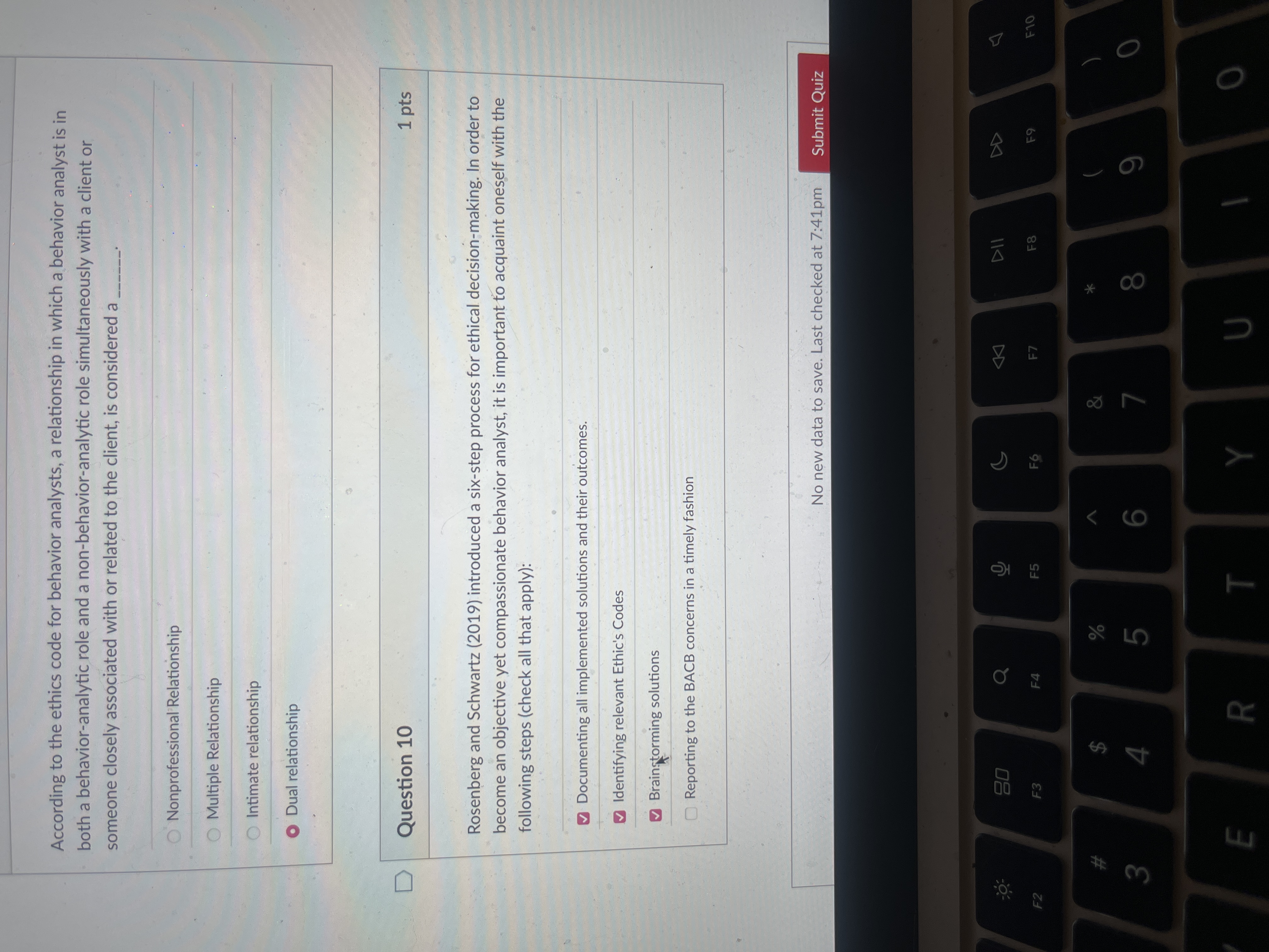 According to the ethics code for behavior