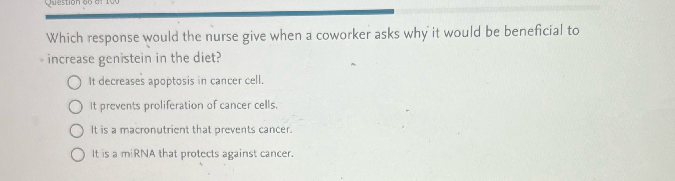 Question b Which response would the nurse give