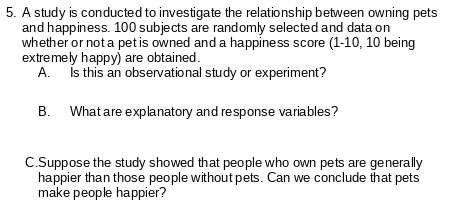 how to solve 5. A study is conducted to