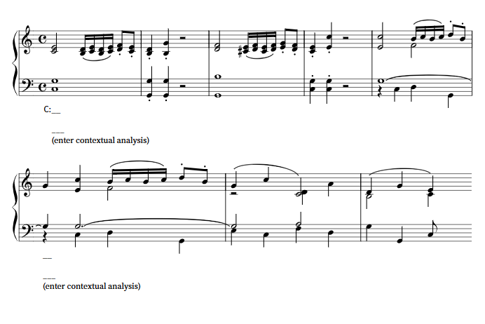 Write the key, and provide Roman numerals in the