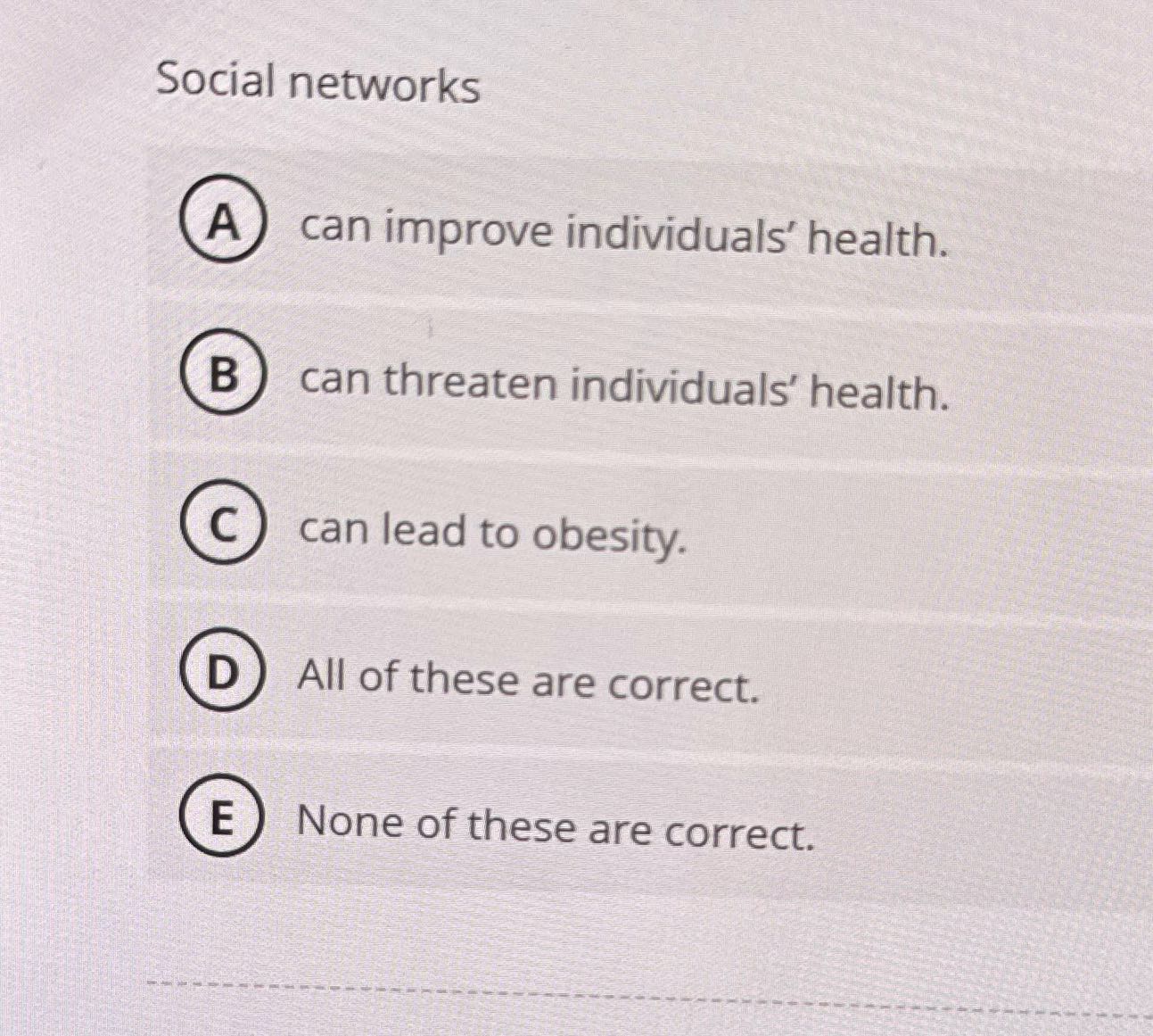 Social networks A can improve individuals'