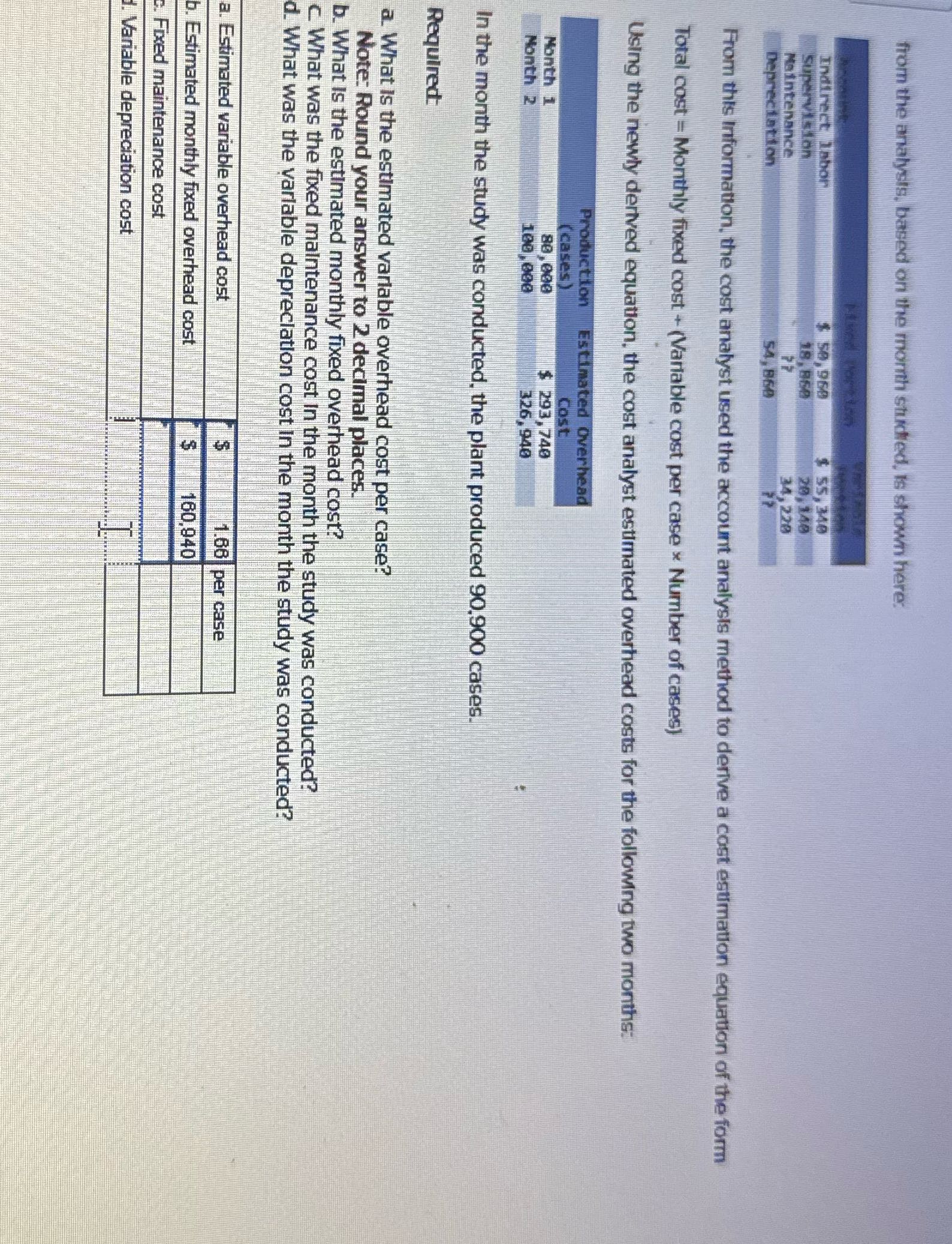 from the analysts, based on the month studied, Is