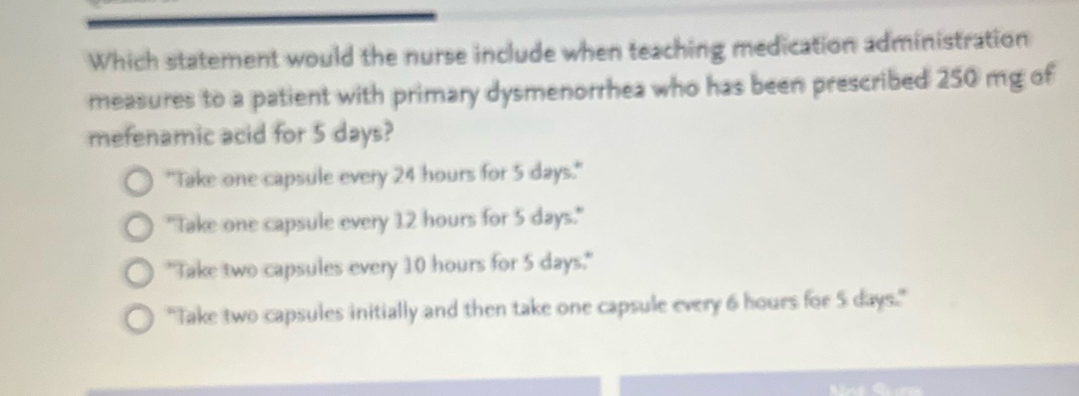 Which statement would the nurse include when