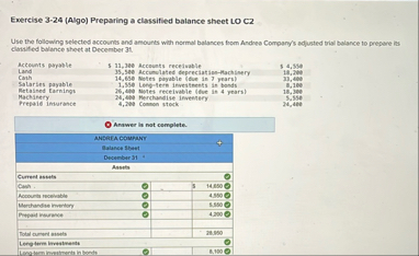Exercise 3 - 2 4 ( Algo ) Preparing a classified