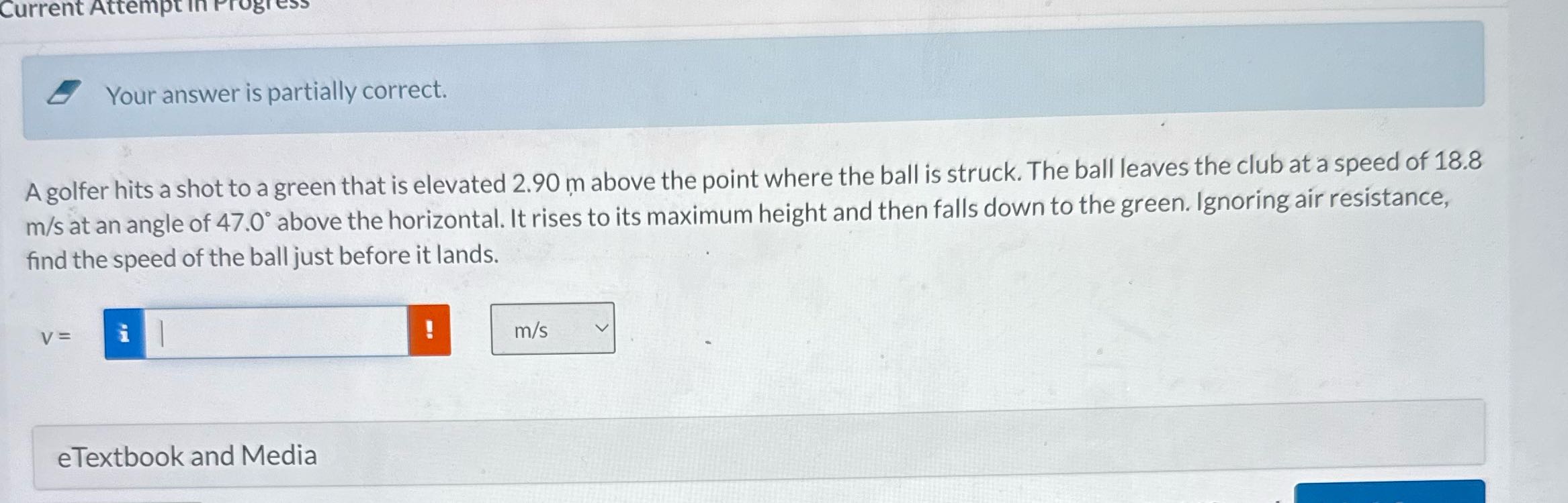 Help current Attempt in P Your answer is
