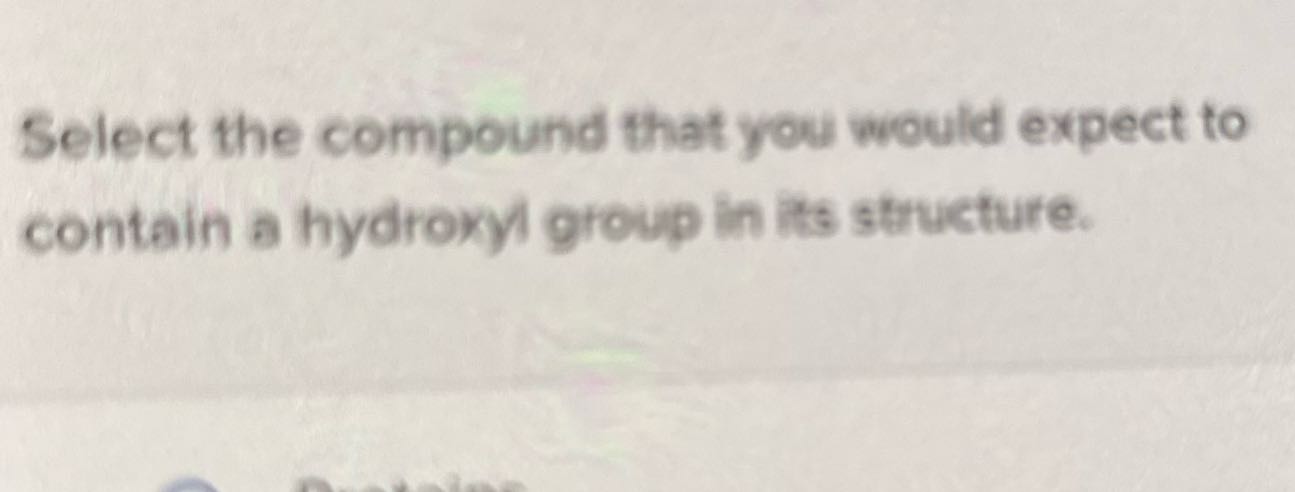 Select the compound that you would expect to