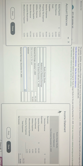 Minimize list Account Balances \ table [ [ Notes