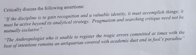 Write the ff as it is Critically discuss the