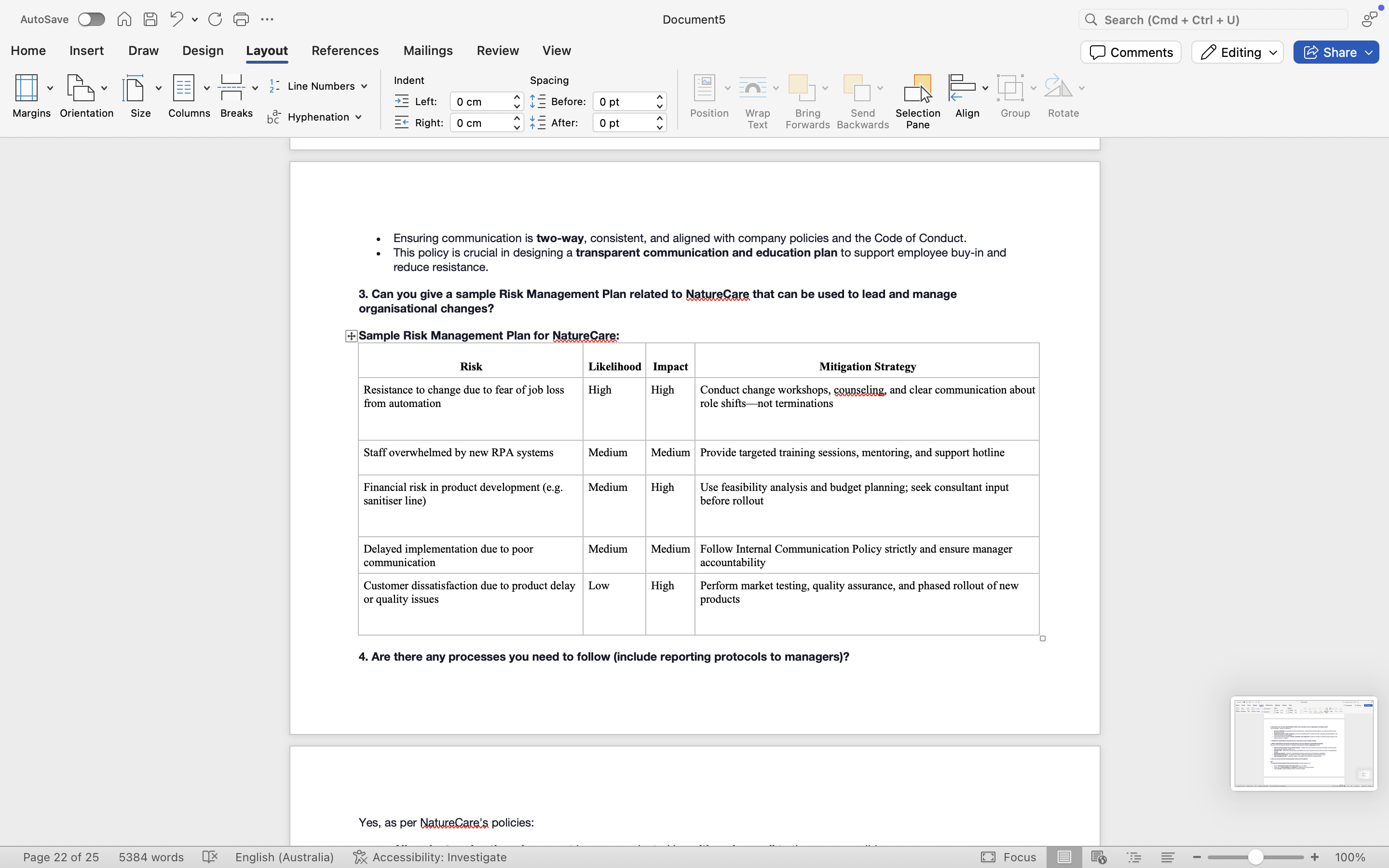 Questions: Assume a period of time has passed.