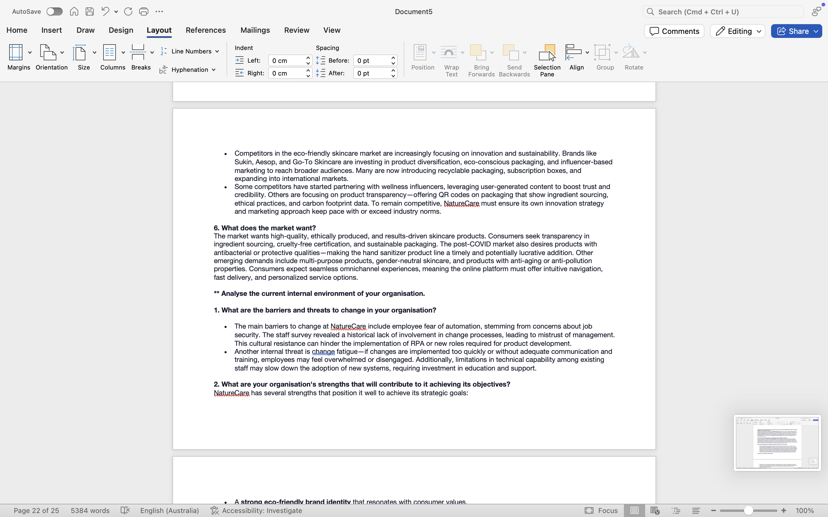 Questions: Assume a period of time has passed.