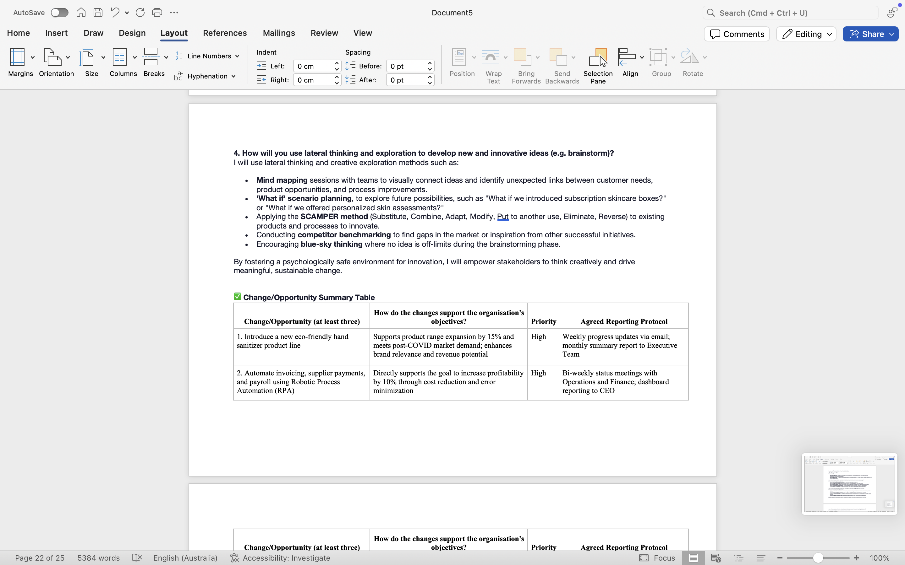 Questions: Assume a period of time has passed.
