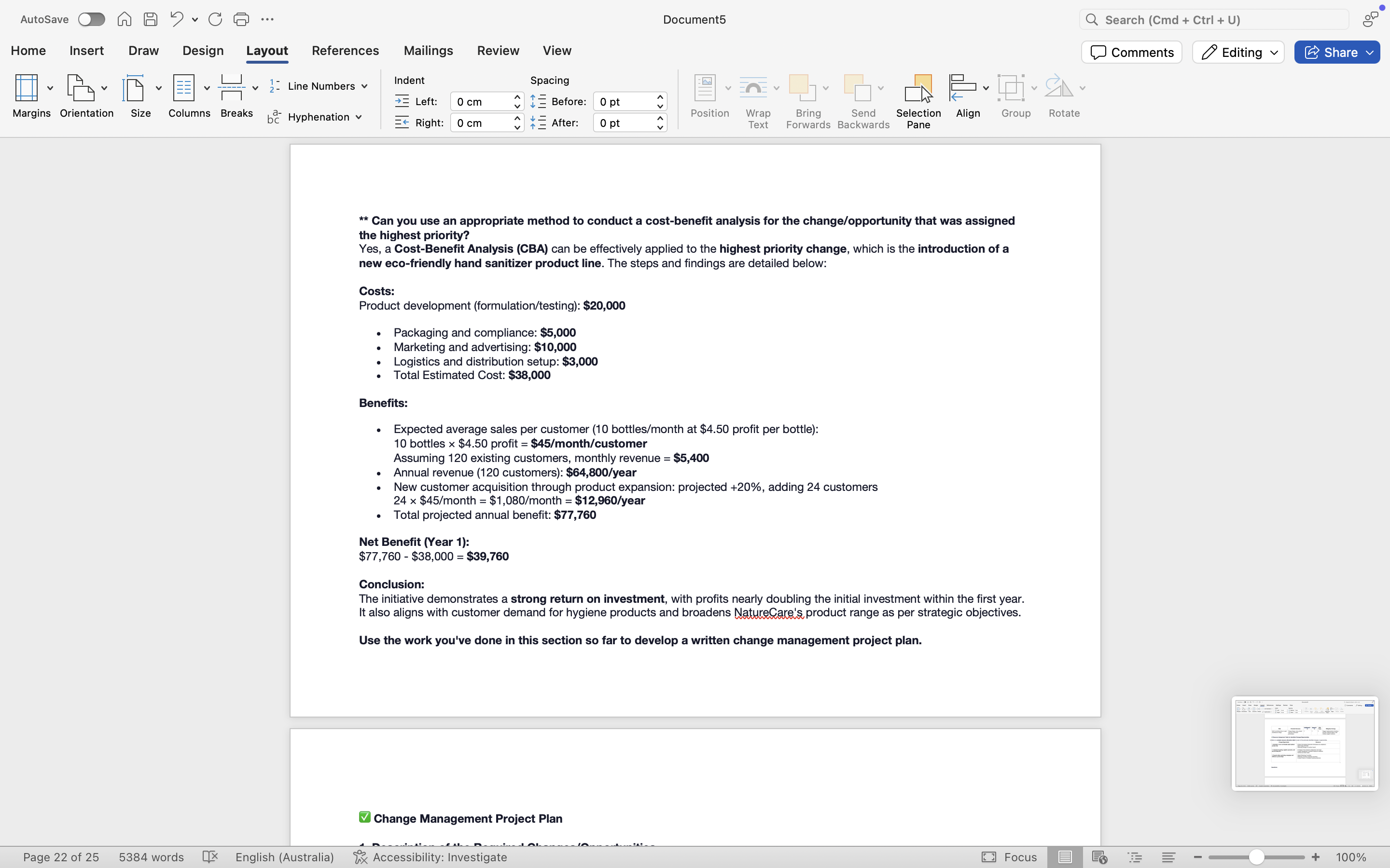 Questions: Assume a period of time has passed.