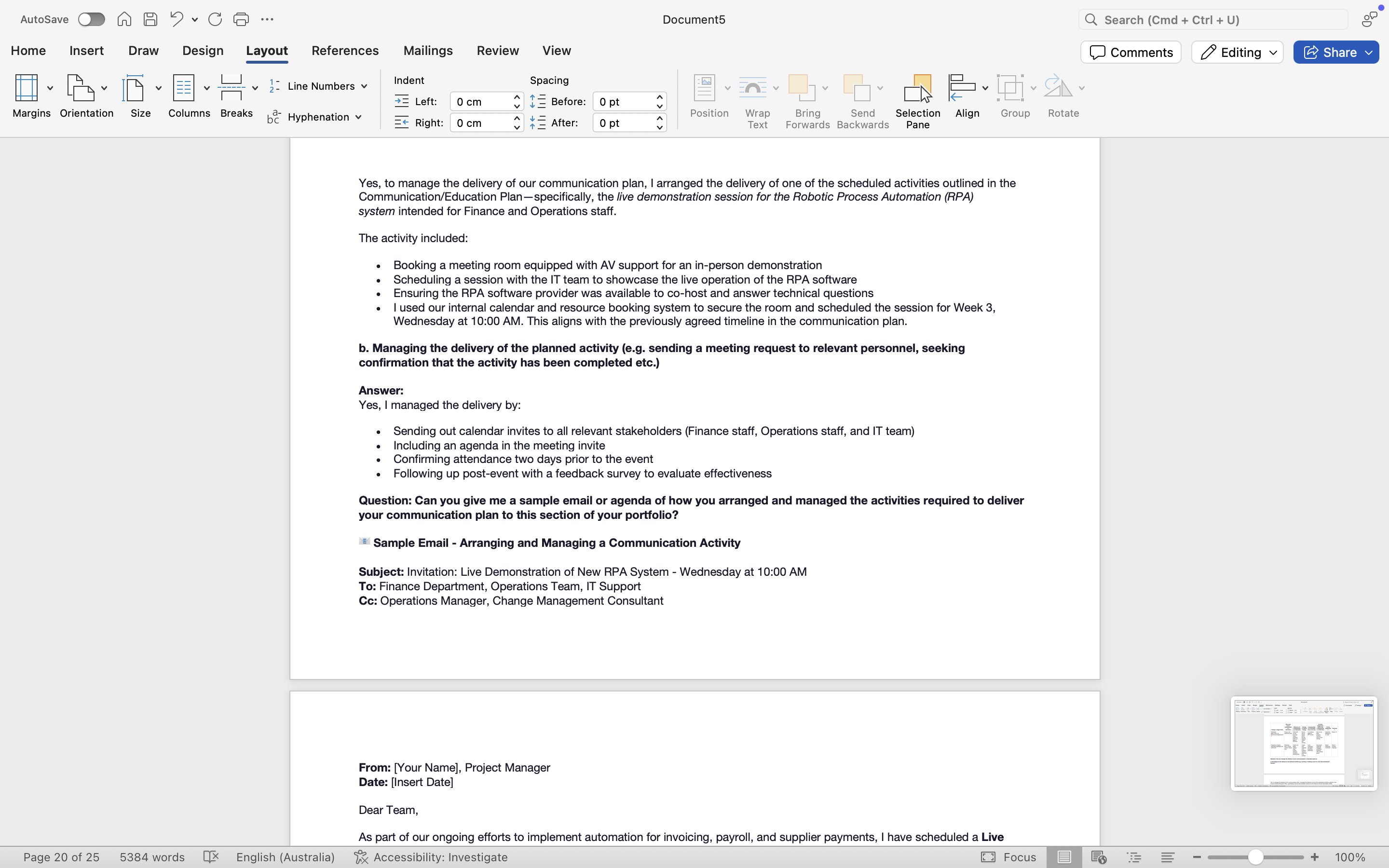 Questions: Assume a period of time has passed.