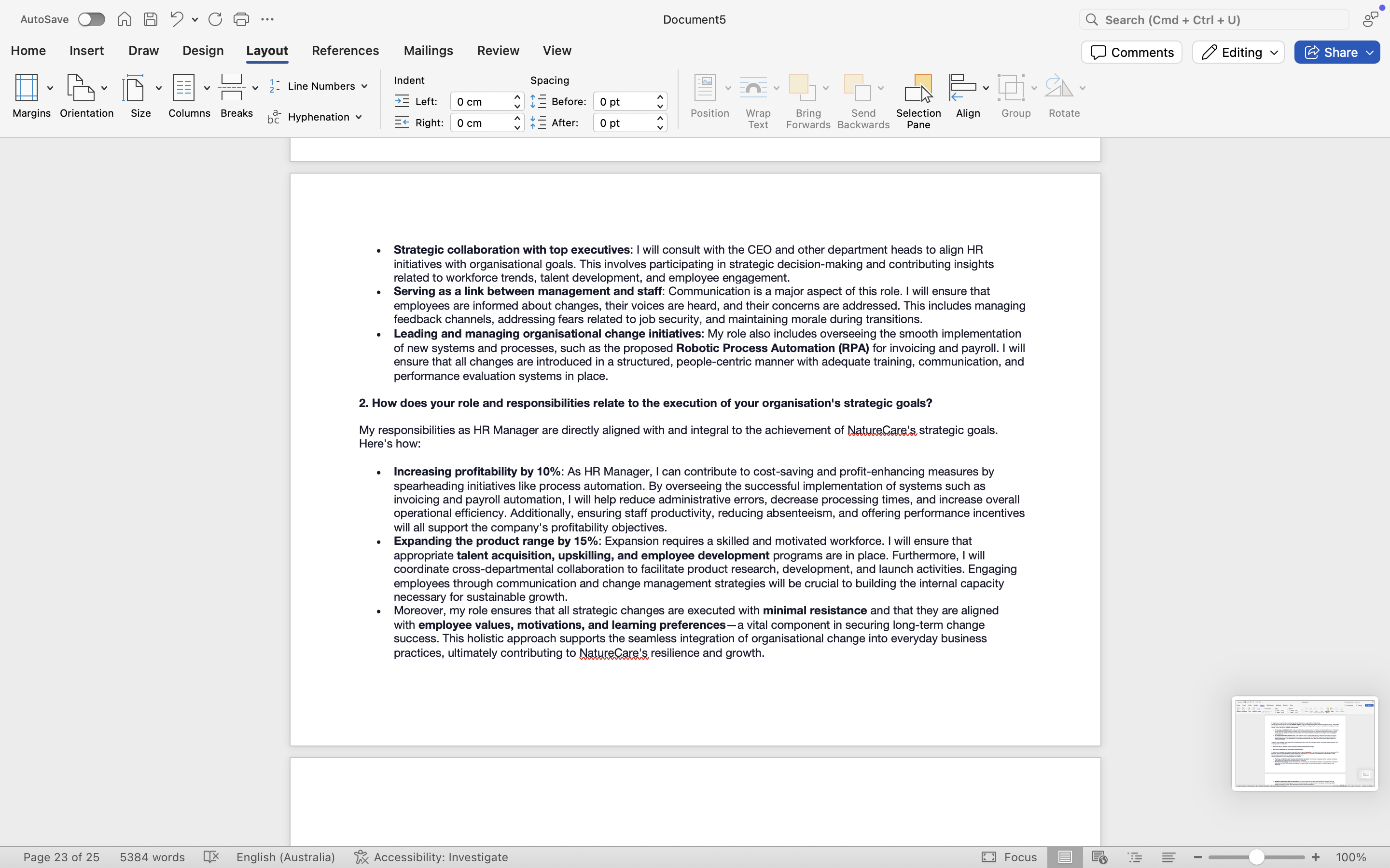 Questions: Assume a period of time has passed.