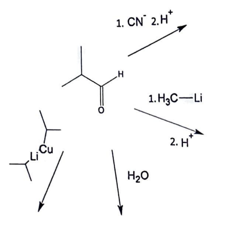 Complete the reactions below. If a reaction does