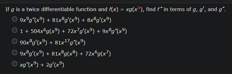 Procedure If g is a twice differentiable function