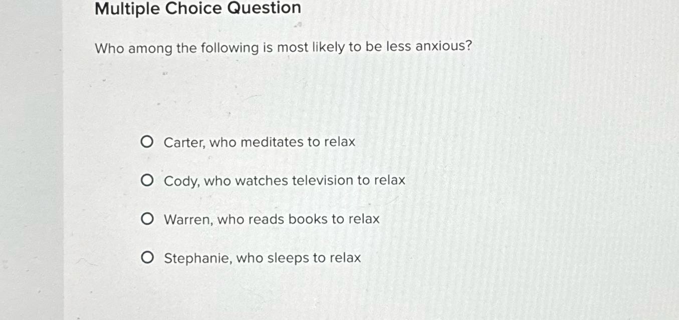 Multiple Choice Question Who among the following