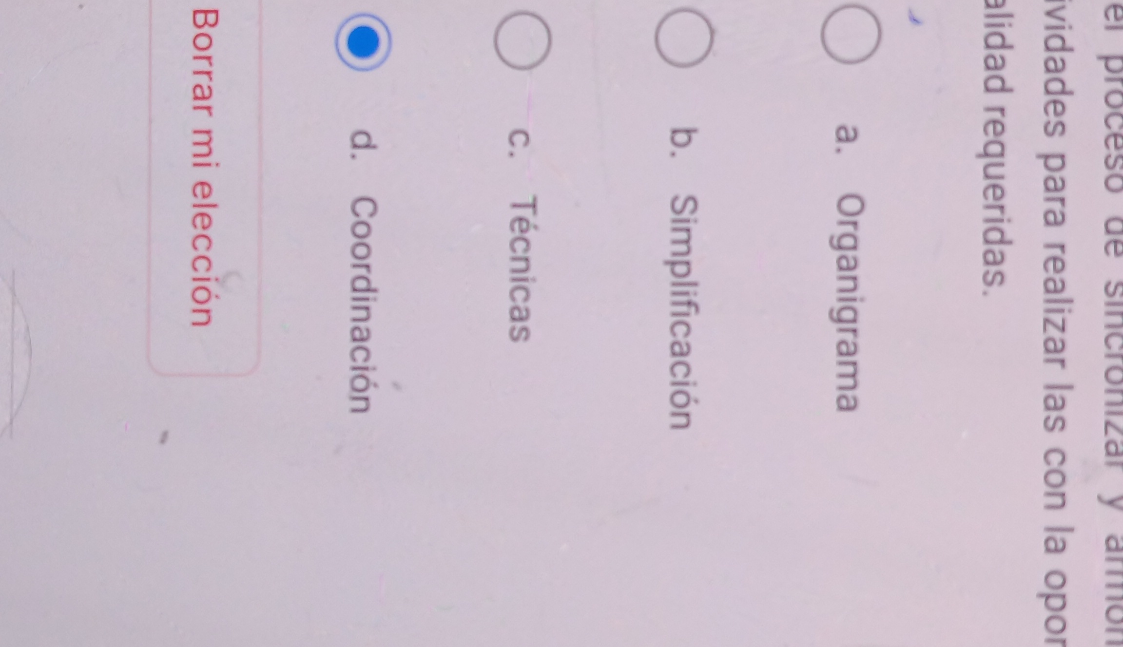 el proceso de sincronizar aron vidades para