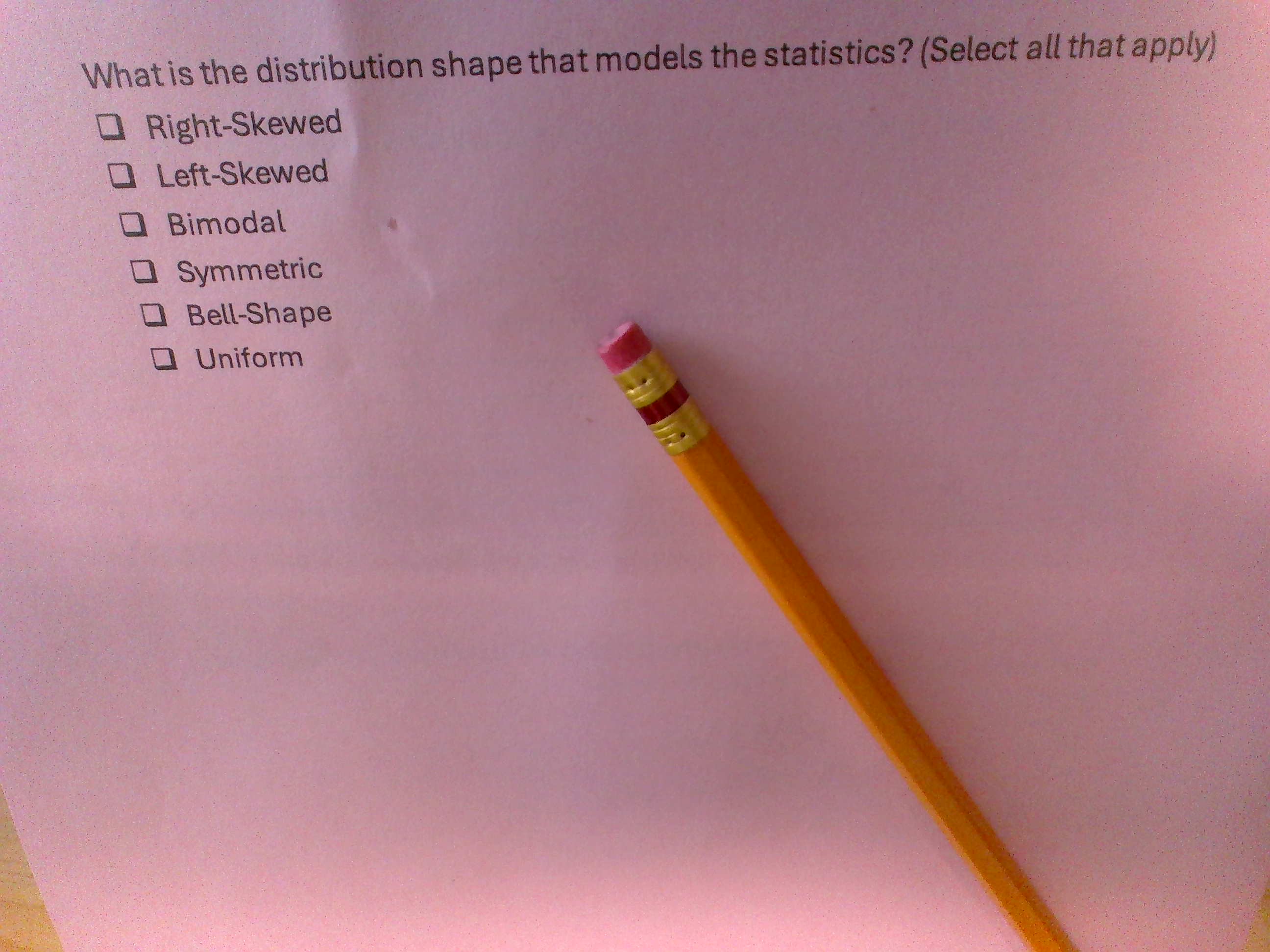 answers What is the distribution shape that