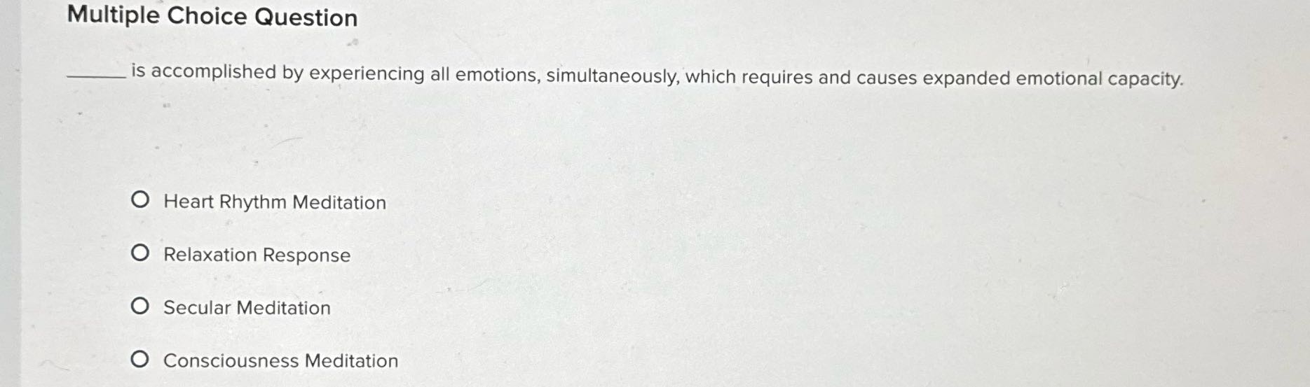 Multiple Choice Question is accomplished by