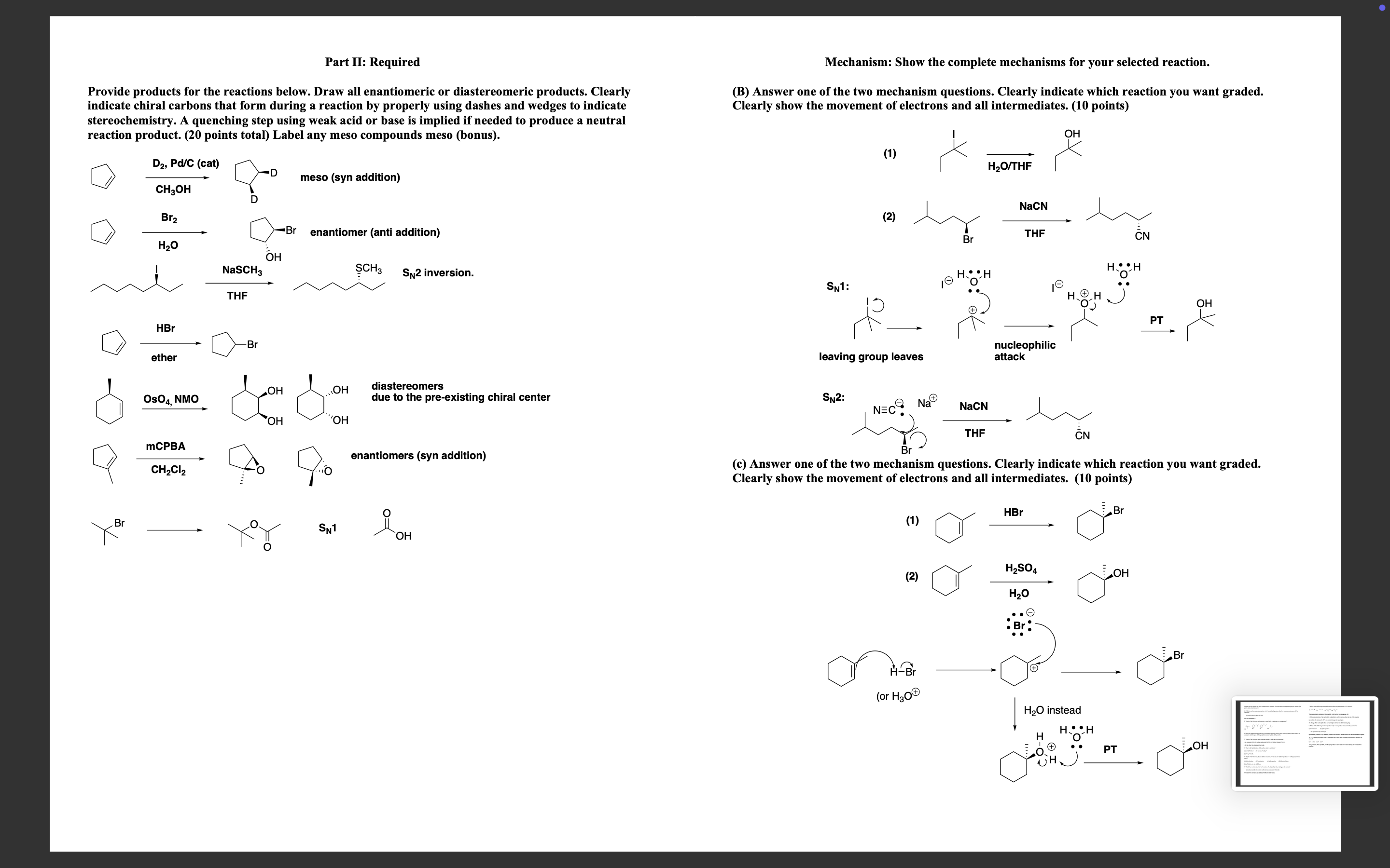 Please make a (1)practice exam with the blank