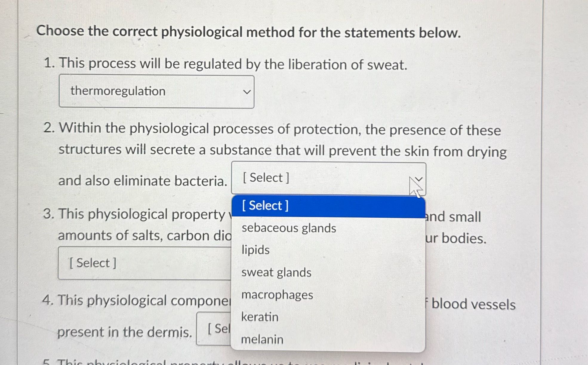 Answer question two with these options Choose the