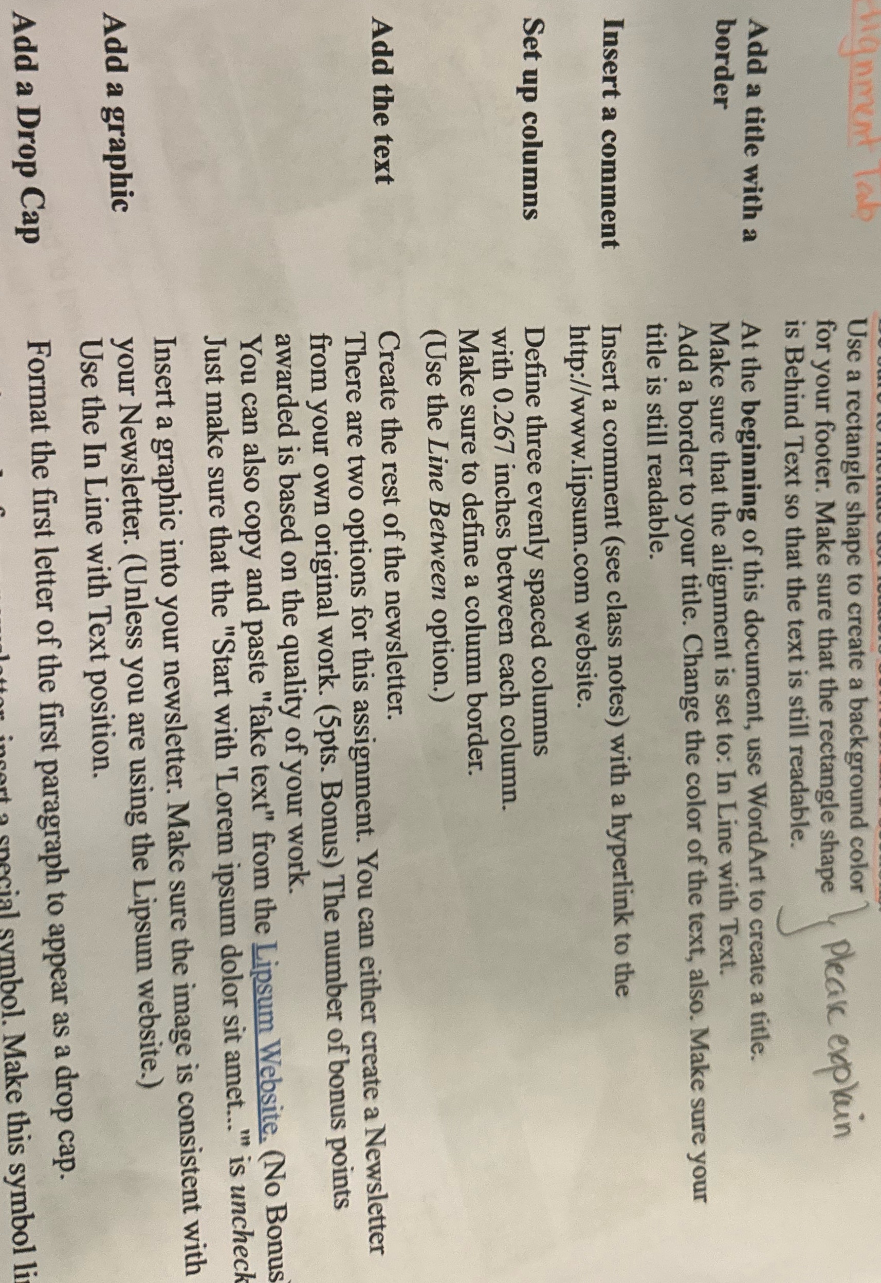 vignment lab Use a rectangle shape to create a