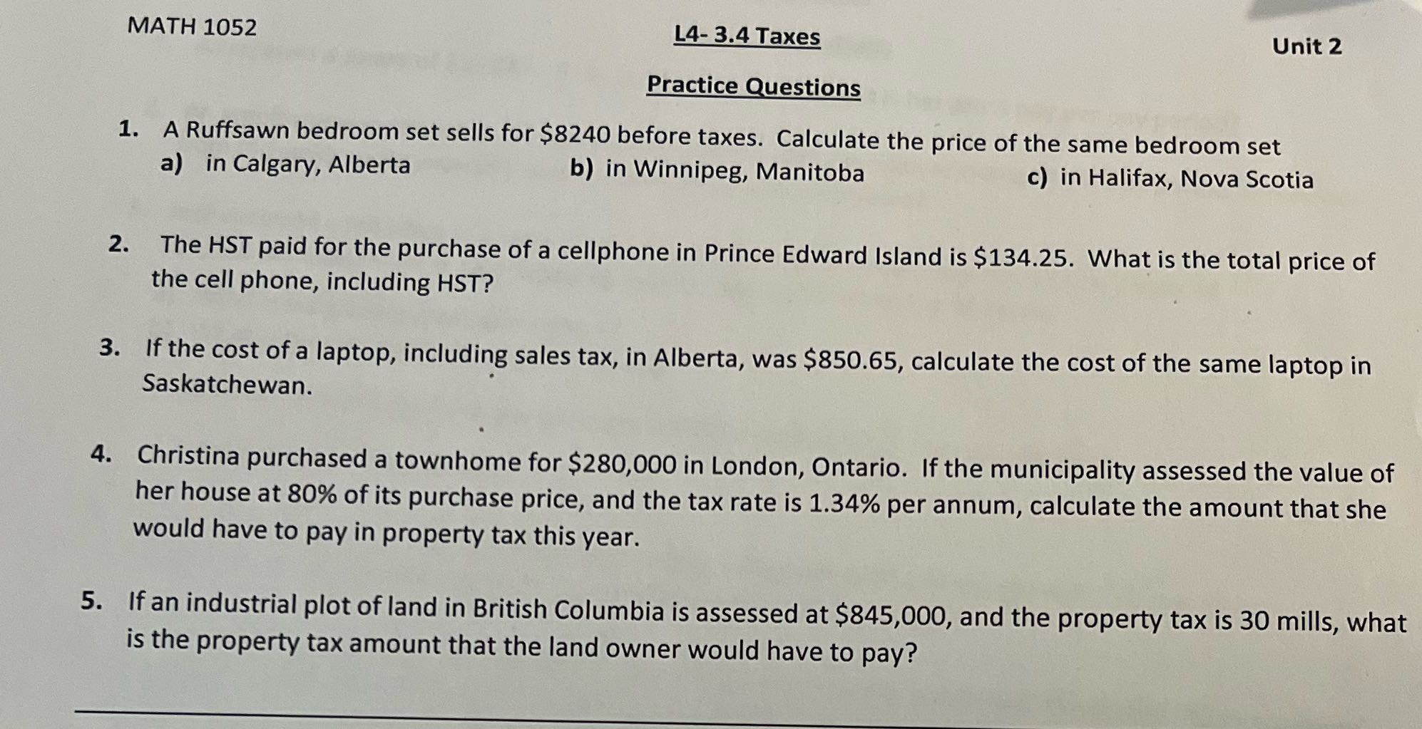 Break down the equations and solve for the