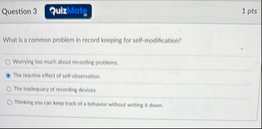 Question 3 1 pts What is a common problem in