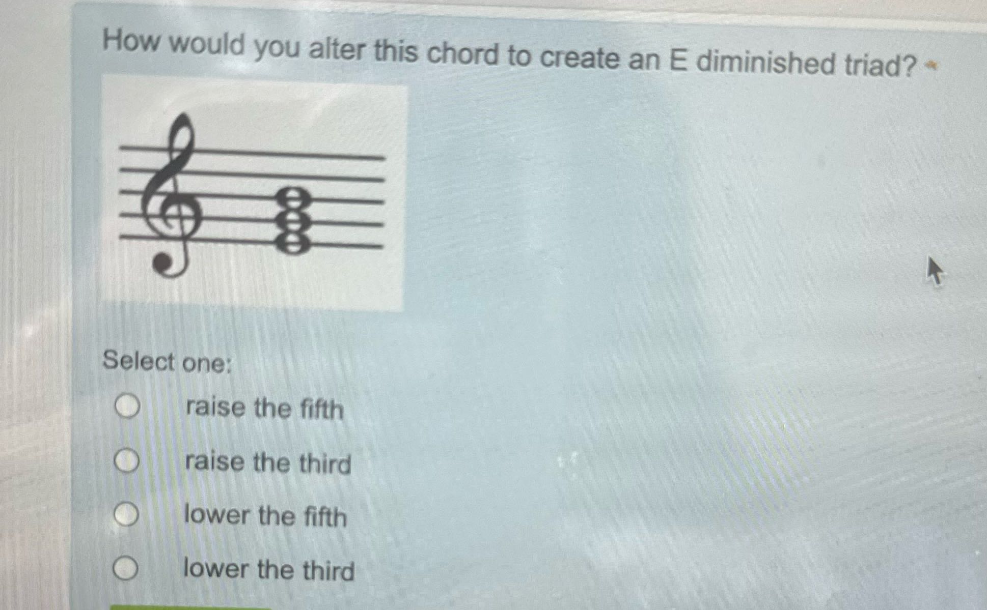 M How would you alter this chord to create an E
