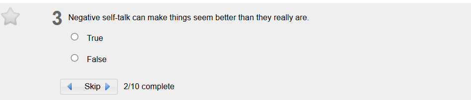 answer 3 Negative self-talk can make things seem