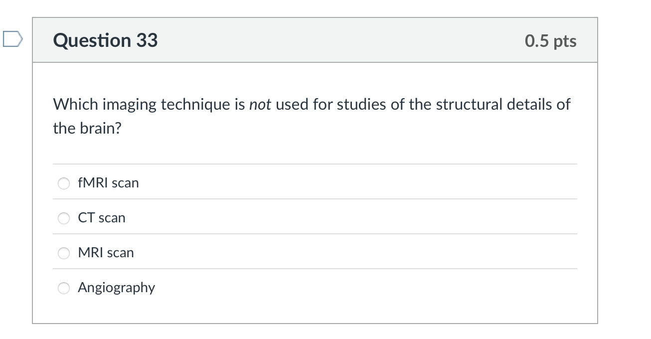 which is the correct answer? D Question 33 0.5