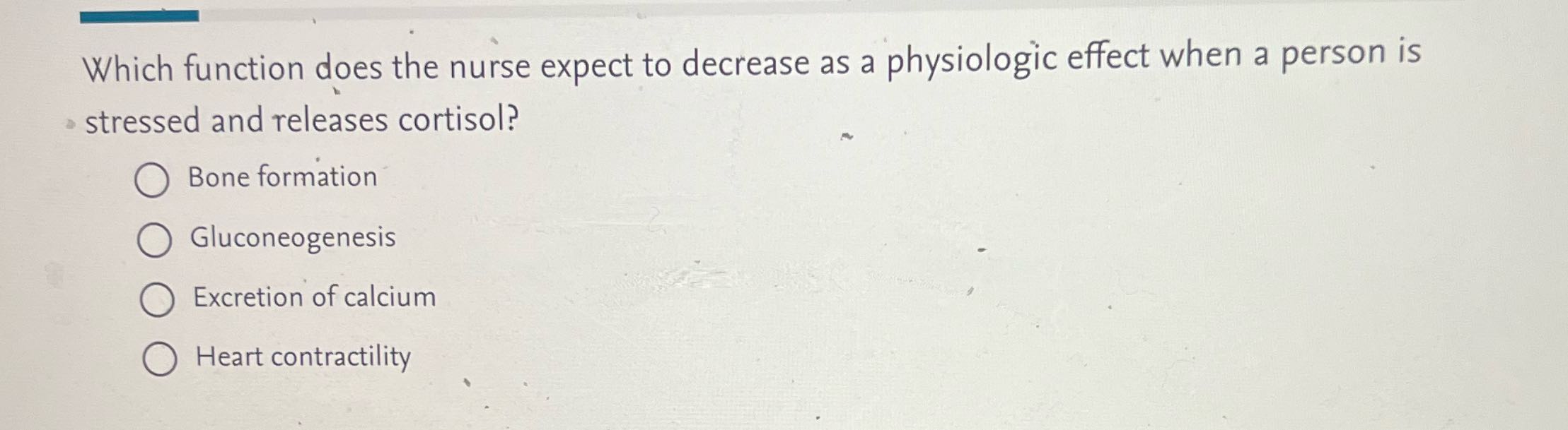 Which function does the nurse expect to decrease