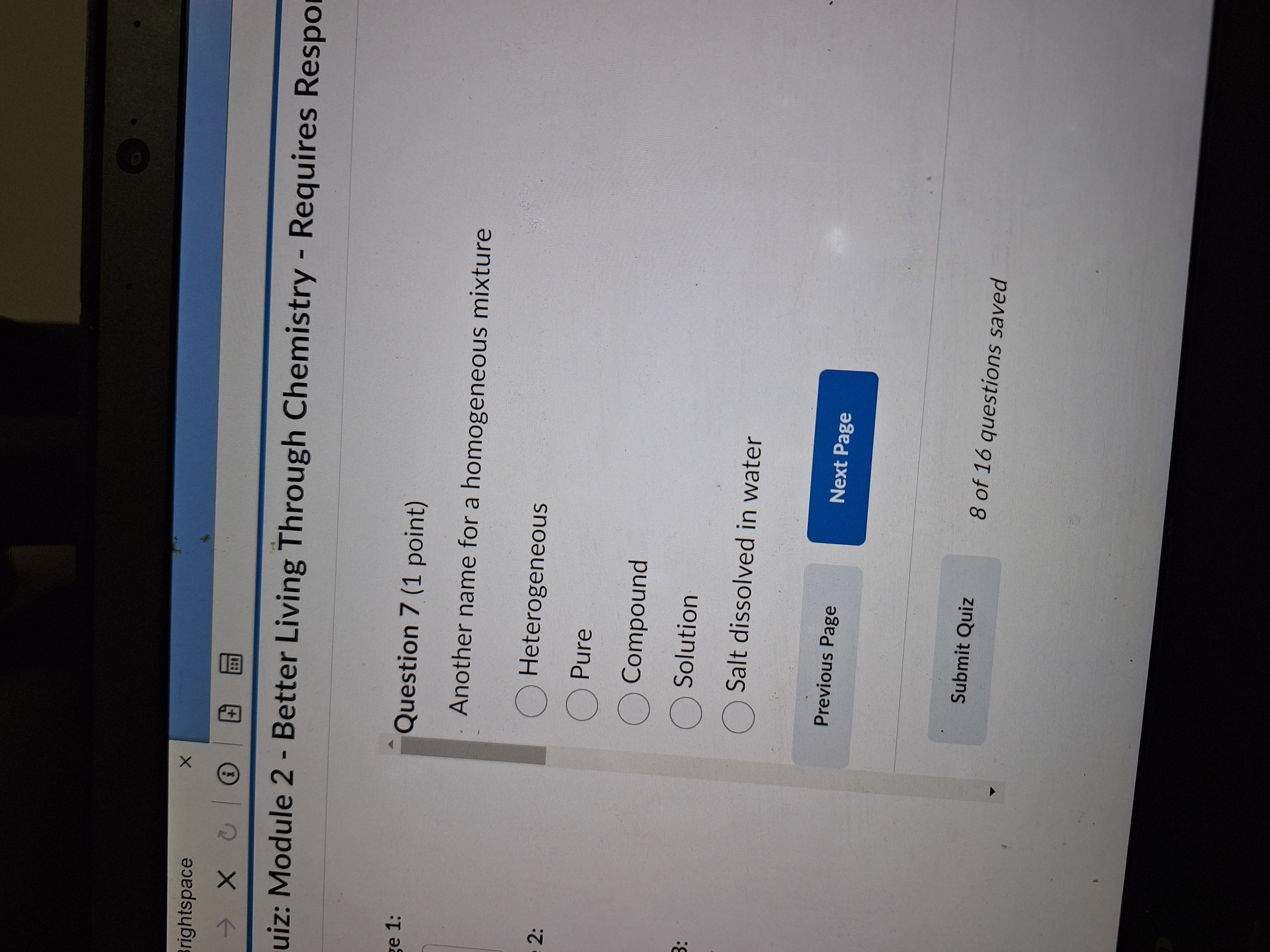 Answer rightspace X uiz: Module 2 - Better Living