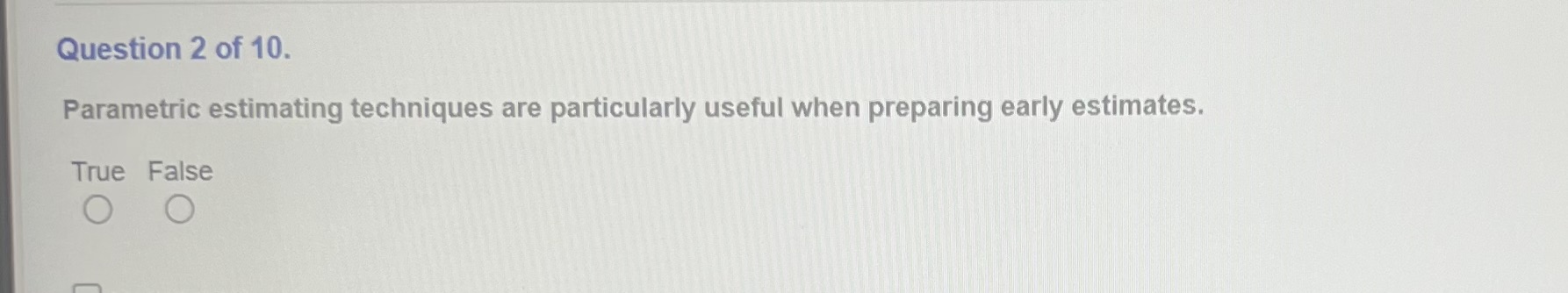 need answer to question? Question 2 of 10.