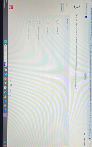 Ch 9 Assessment ( i ) Help Sove 8 Exh 3 What is