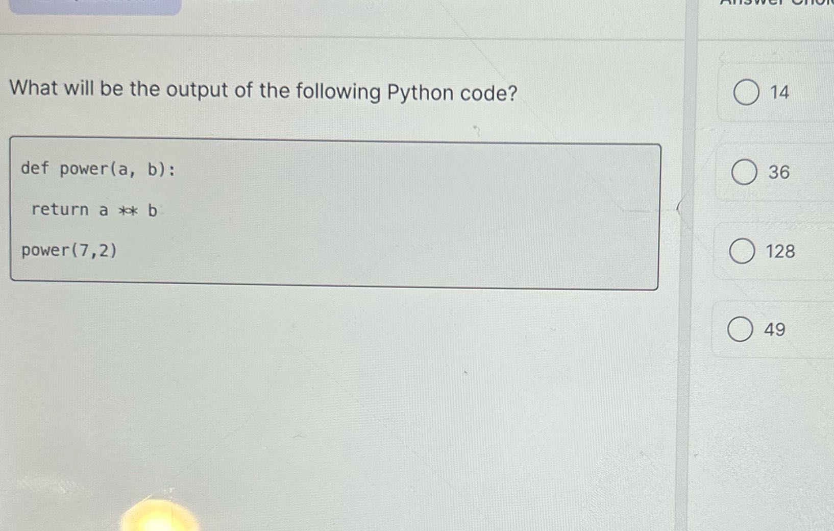 What will be the output of the following Python