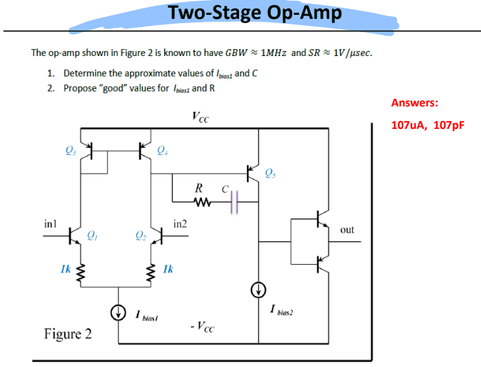 Two-Stage Op-Amp The op-amp shown in Figure 2 is