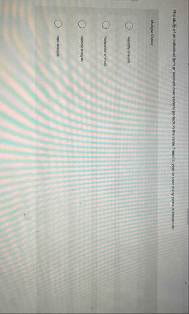 The study of an individual item or account over