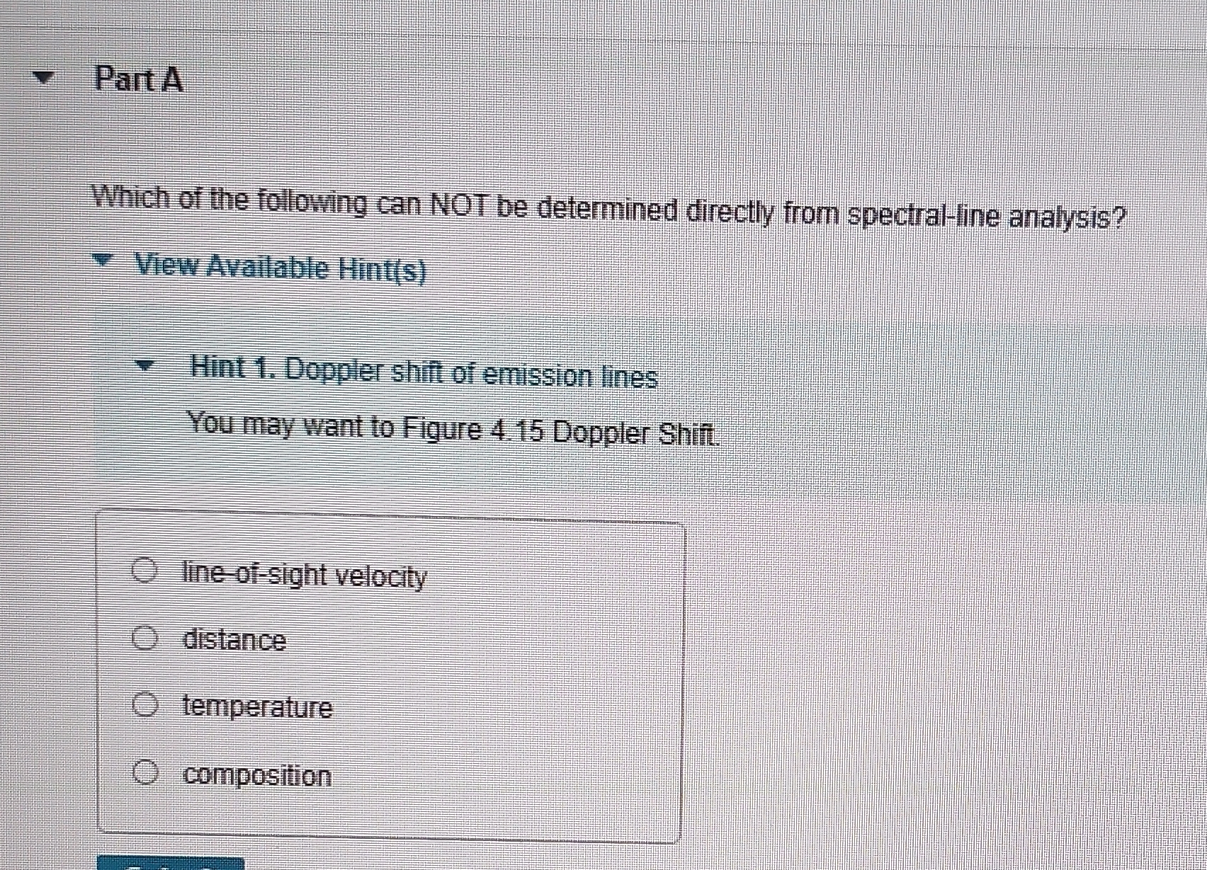 Part A Which of the following can NOT be