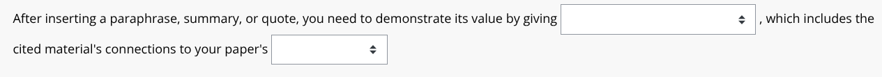 first blank: a. a counterargument b. commentary