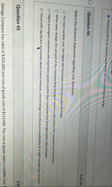 increase profit by an amount equal to the per