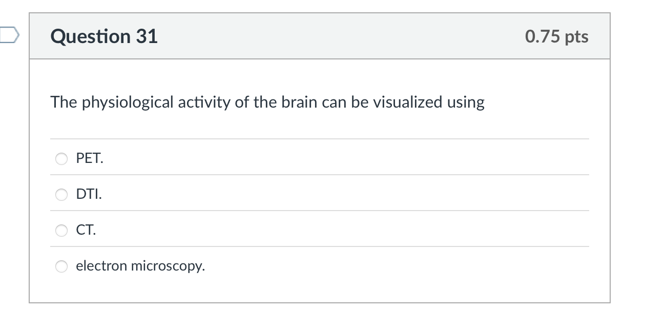 which is the correct answer? Question 31 The