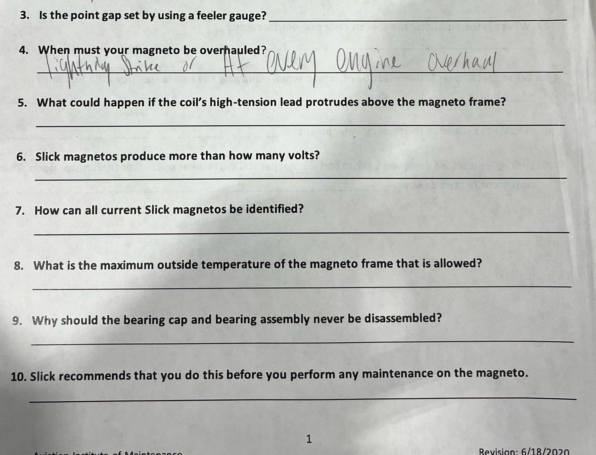3. Is the point gap set by using a feeler gauge?