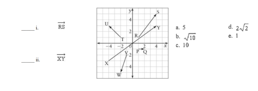 S 4 1. RS U VY a. 5 2 d. 212 R b. ~10 e. 1 -4 -2