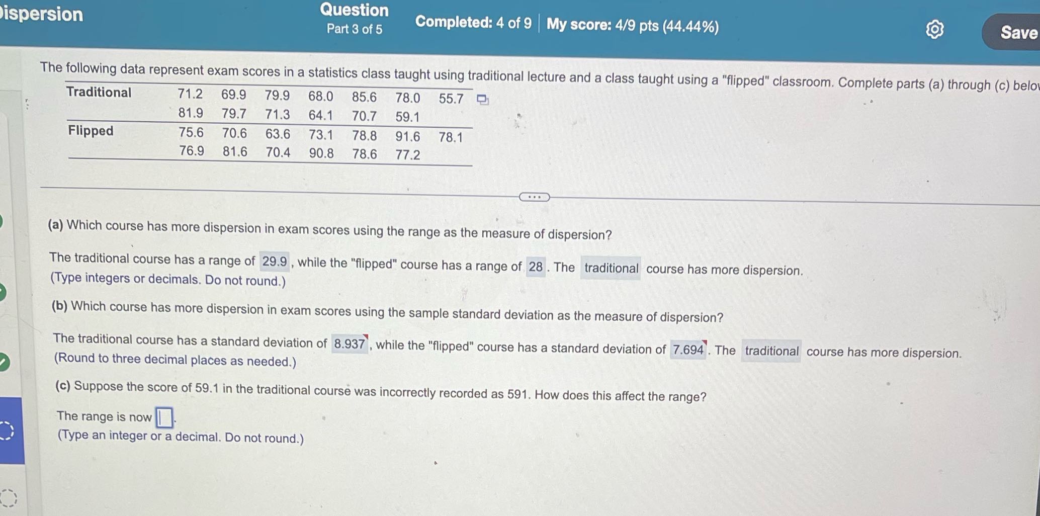 Answer c Question eh ened eee Cee eC) The