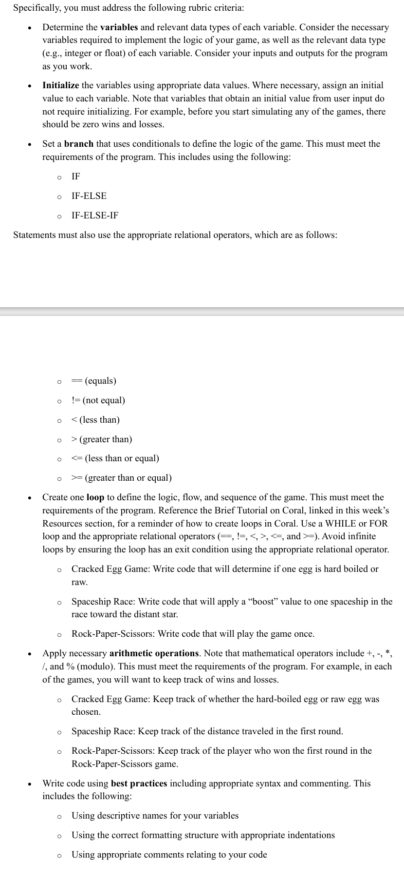 CS 205 Project Two Milestone Guidelines and